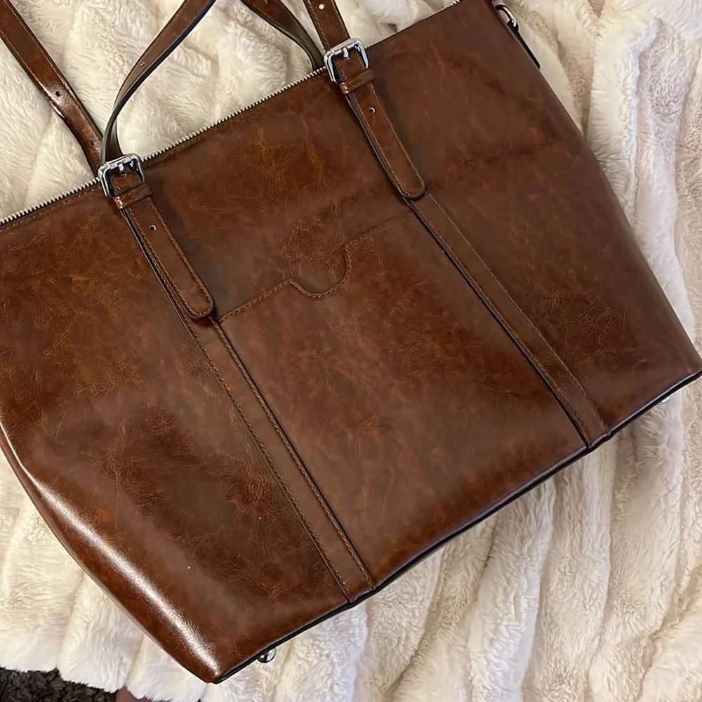 BROMEN Women Briefcase 16” Laptop Tote Bag Work Purse